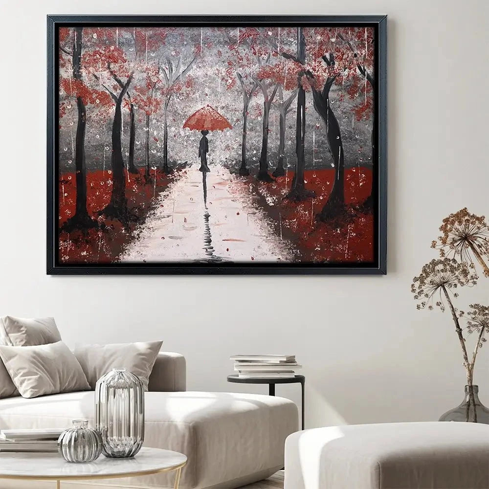 Red Rainy Day Canvas Print Red Rainy Day Canvas Print wall art product Tanya Stone / Shutterstock