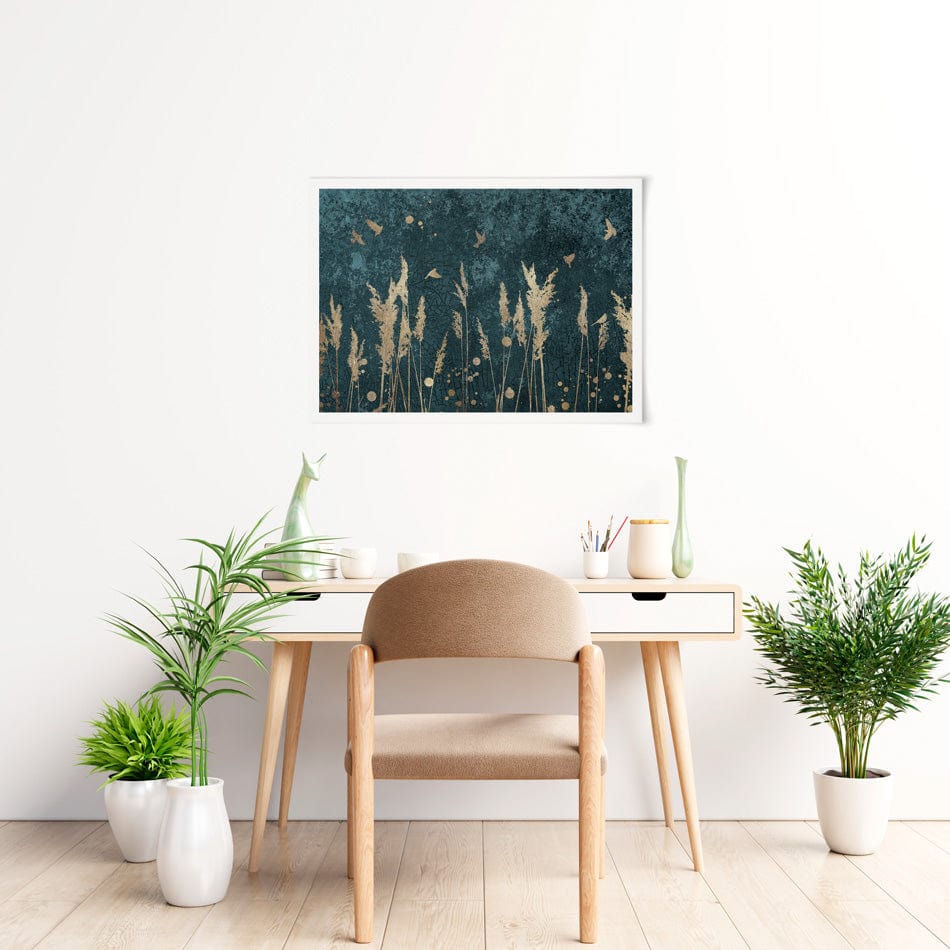 Reeds And Birds Art Print wall art product Svarti / Shutterstock