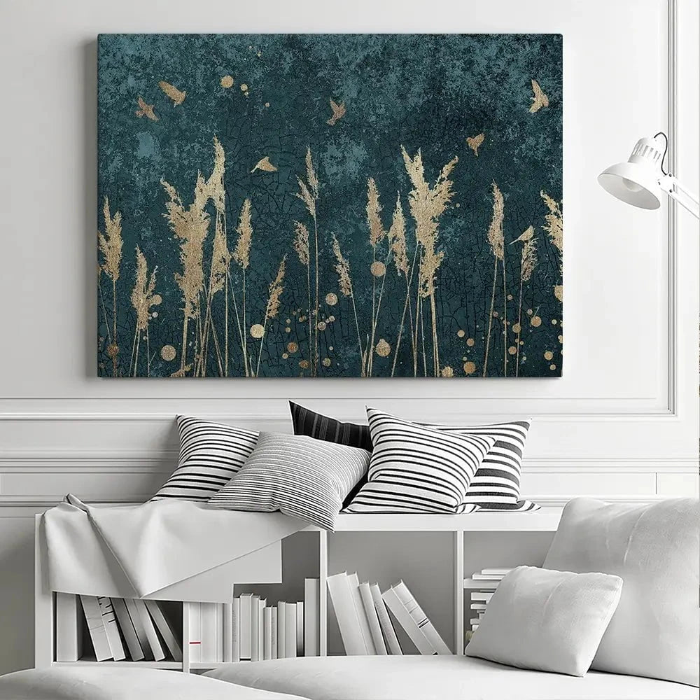 Reeds And Birds Canvas Print Reeds And Birds Canvas Print wall art product Svarti / Shutterstock