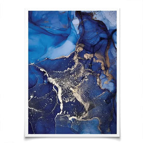 Rich Blue Marble Art Print Rich Blue Marble Art Print wall art product djero.adlibeshe yahoo.com / Shutterstock