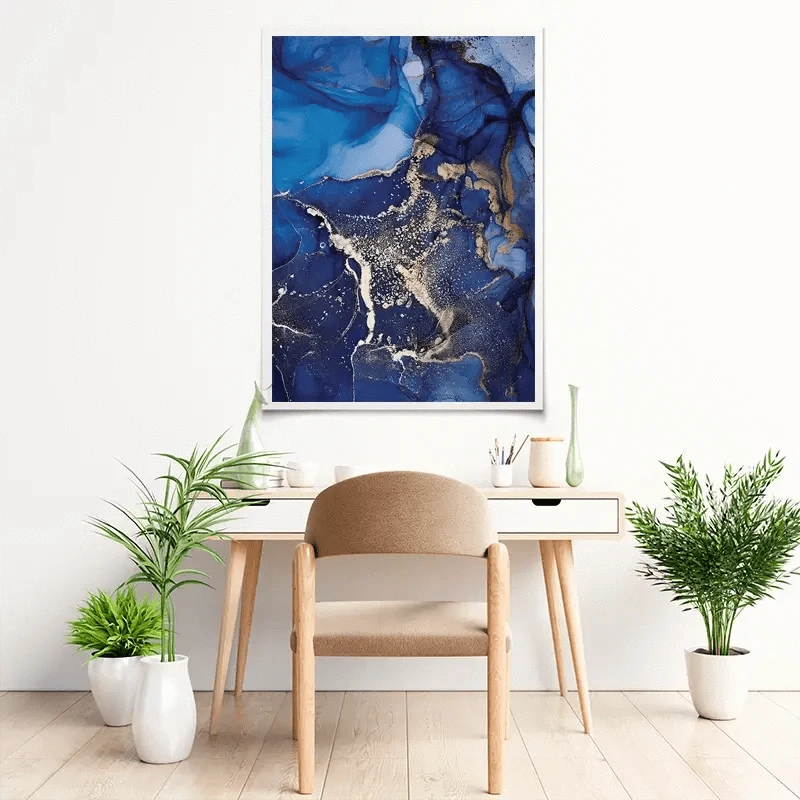Rich Blue Marble Art Print Rich Blue Marble Art Print wall art product djero.adlibeshe yahoo.com / Shutterstock
