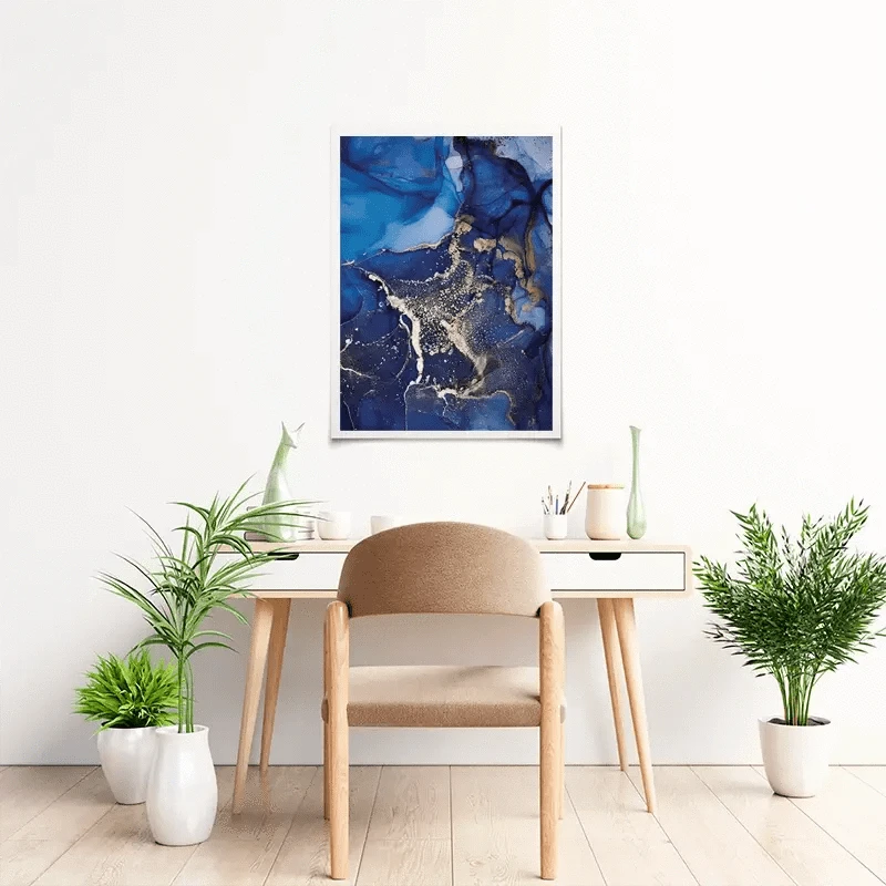 Rich Blue Marble Art Print Rich Blue Marble Art Print wall art product djero.adlibeshe yahoo.com / Shutterstock