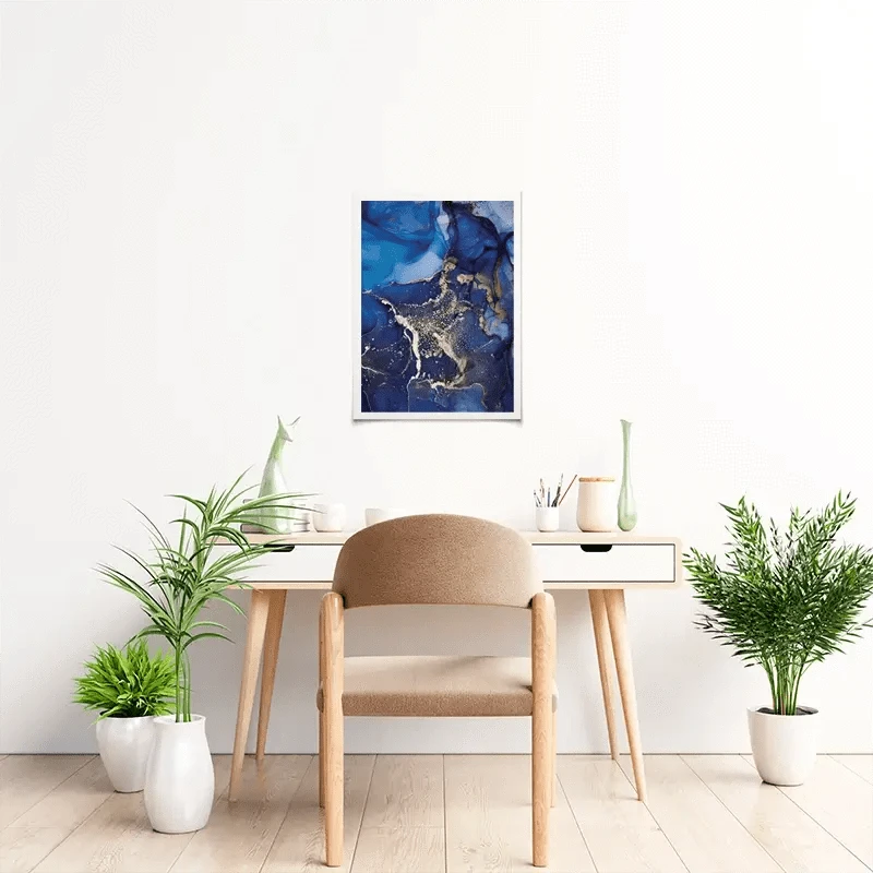 Rich Blue Marble Art Print Rich Blue Marble Art Print wall art product djero.adlibeshe yahoo.com / Shutterstock