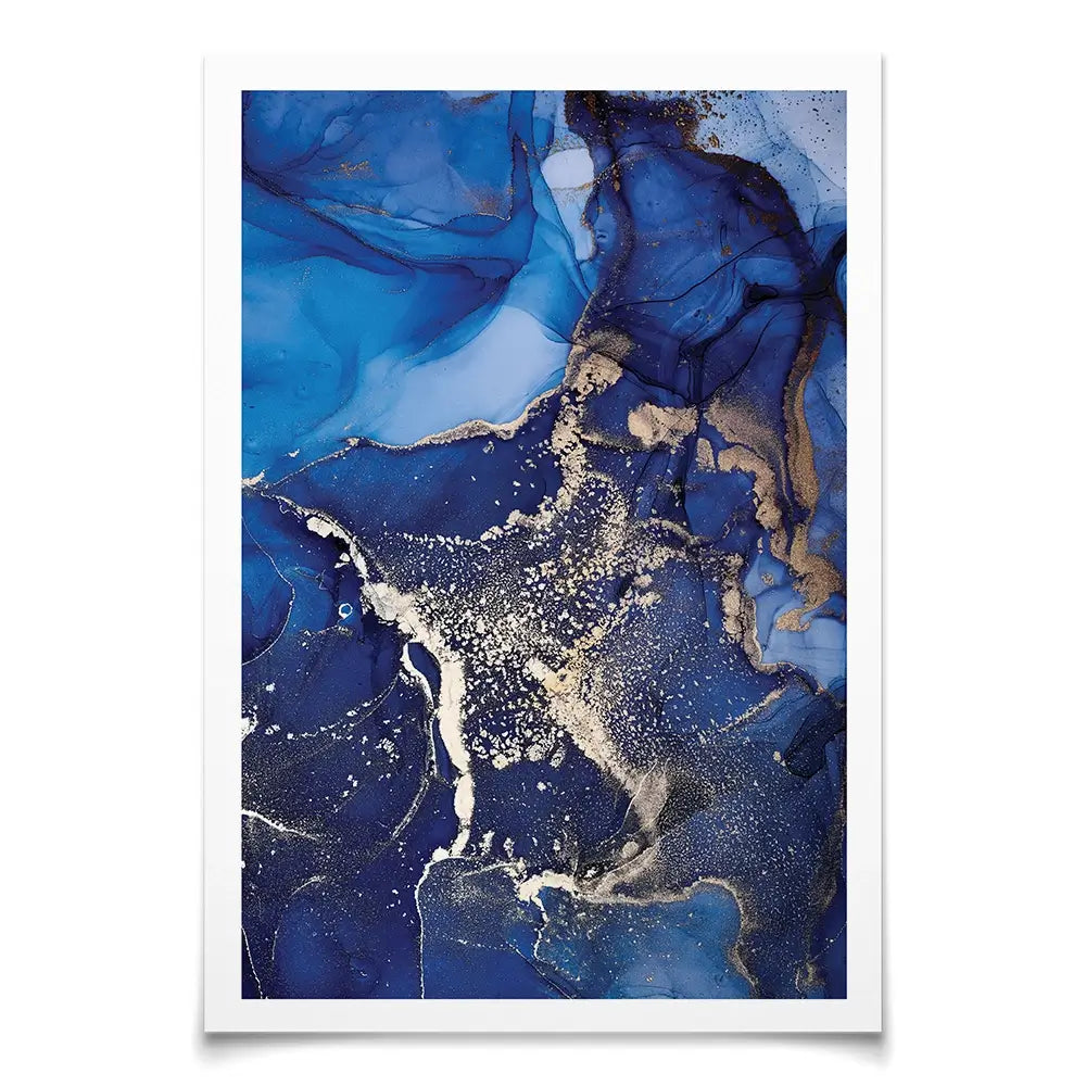Rich Blue Marble Art Print Rich Blue Marble Art Print wall art product djero.adlibeshe yahoo.com / Shutterstock