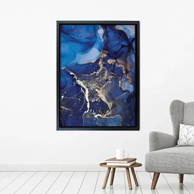 Rich Blue Marble Canvas Print Rich Blue Marble Canvas Print wall art product djero.adlibeshe yahoo.com / Shutterstock