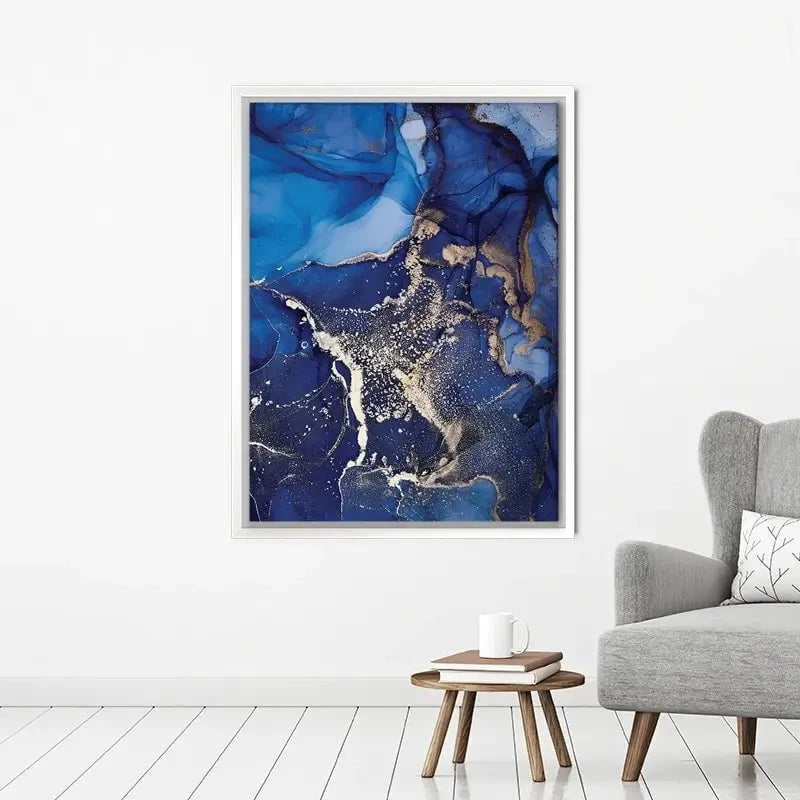 Rich Blue Marble Canvas Print Rich Blue Marble Canvas Print wall art product djero.adlibeshe yahoo.com / Shutterstock
