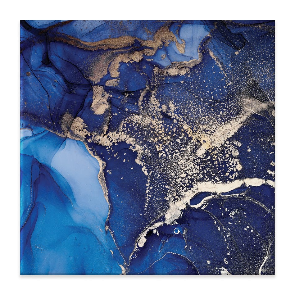 Rich Blue Marble Square Canvas Print wall art product djero.adlibeshe yahoo.com / Shutterstock