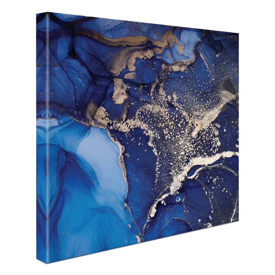 Rich Blue Marble Square Canvas Print wall art product djero.adlibeshe yahoo.com / Shutterstock