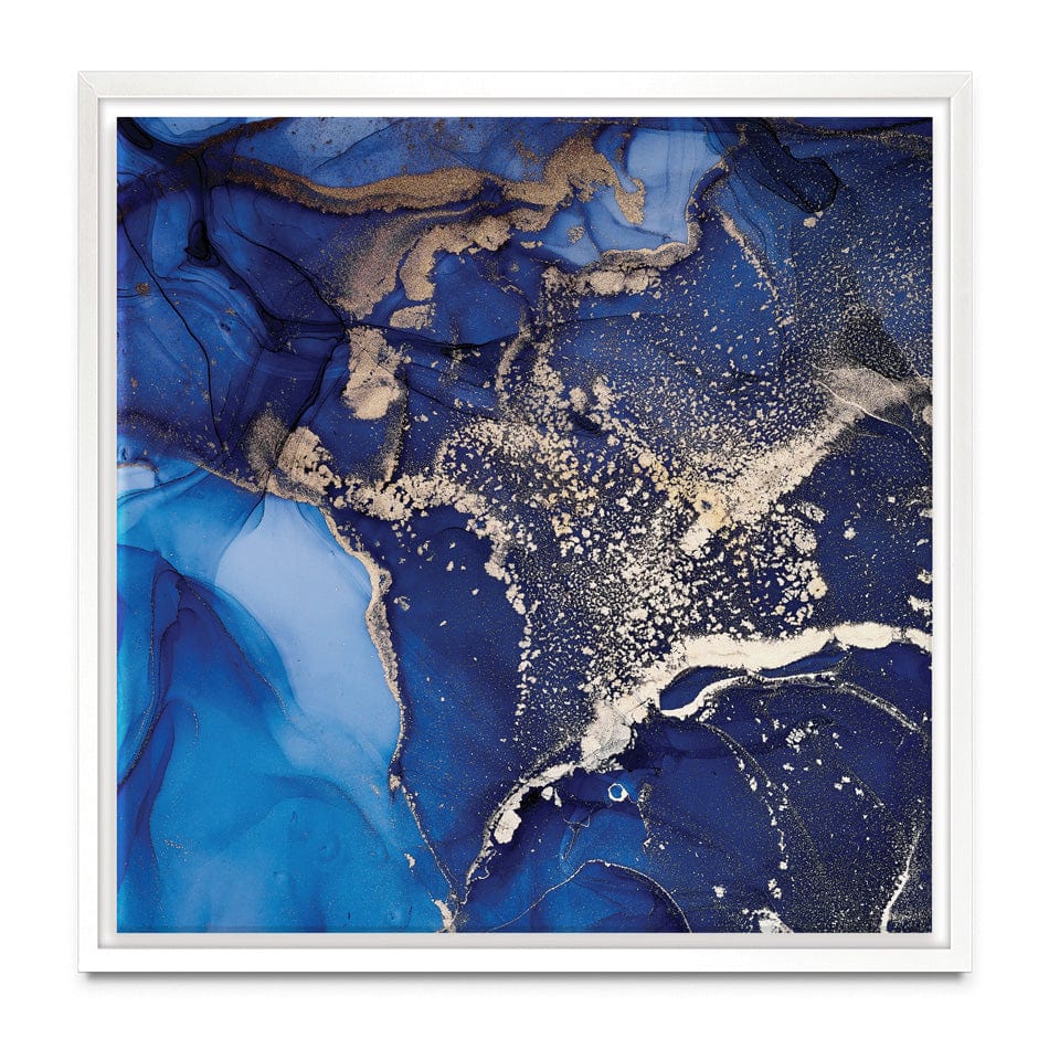 Rich Blue Marble Square Canvas Print wall art product djero.adlibeshe yahoo.com / Shutterstock
