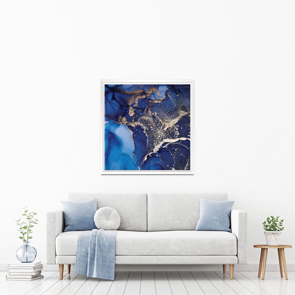Rich Blue Marble Square Canvas Print wall art product djero.adlibeshe yahoo.com / Shutterstock