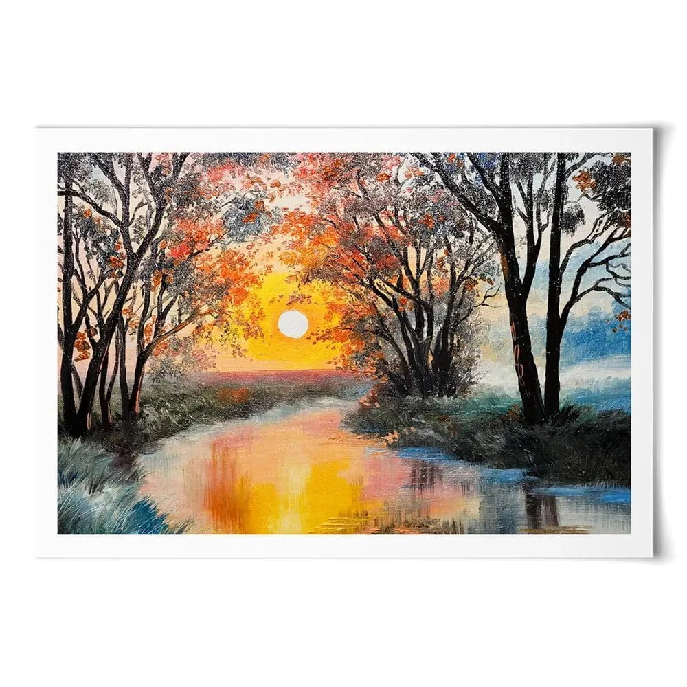 River In The Evening Sun Art Print River In The Evening Sun Art Print wall art product Fresh Stock / Shutterstock