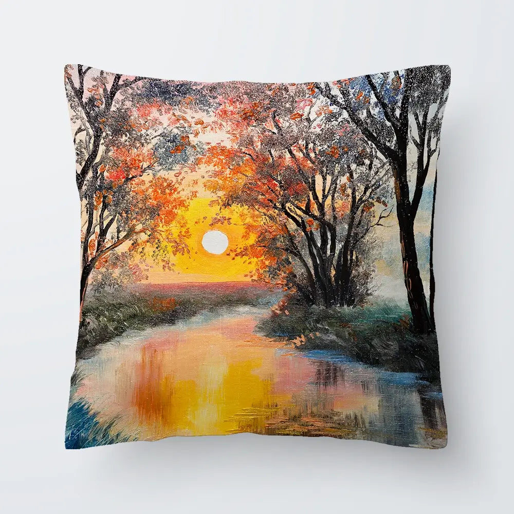 River In The Evening Sun Cushion River In The Evening Sun Cushion wall art product Fresh Stock / Shutterstock