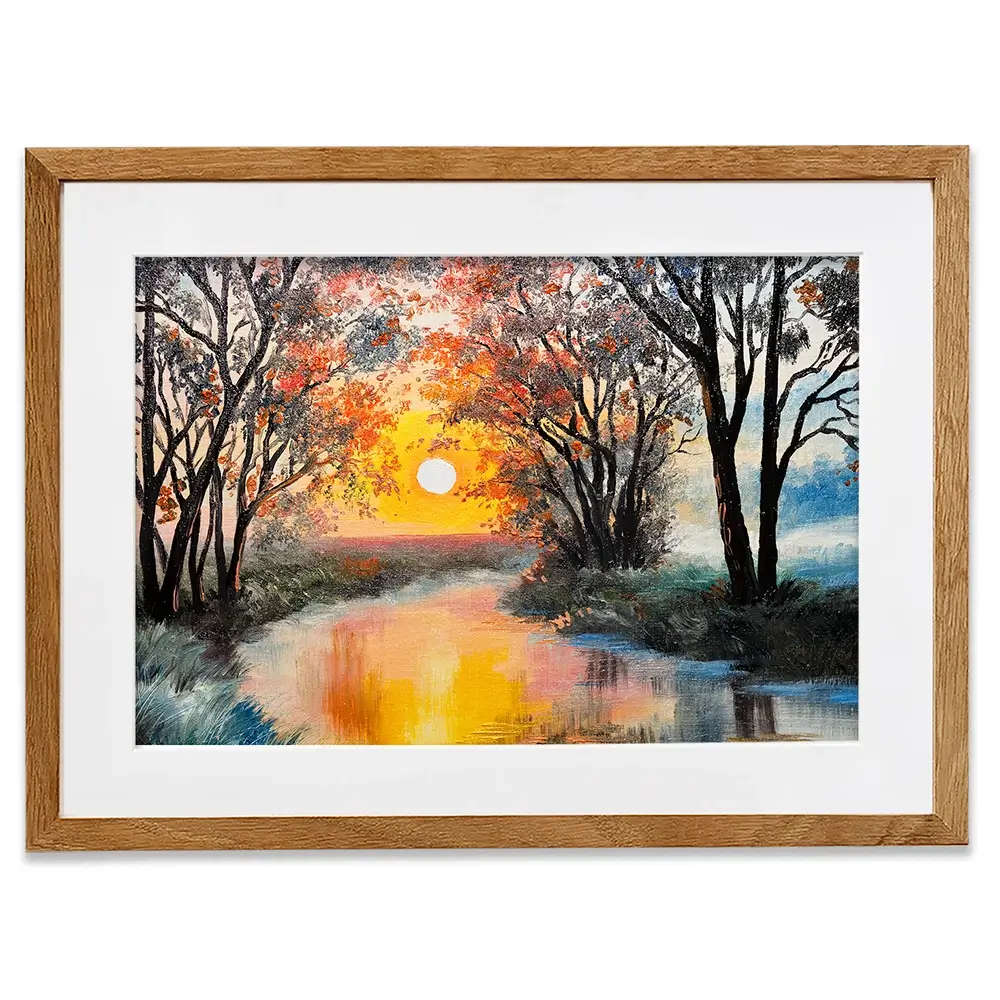 River In The Evening Sun Framed Art Print River In The Evening Sun Framed Art Print wall art product Fresh Stock / Shutterstock