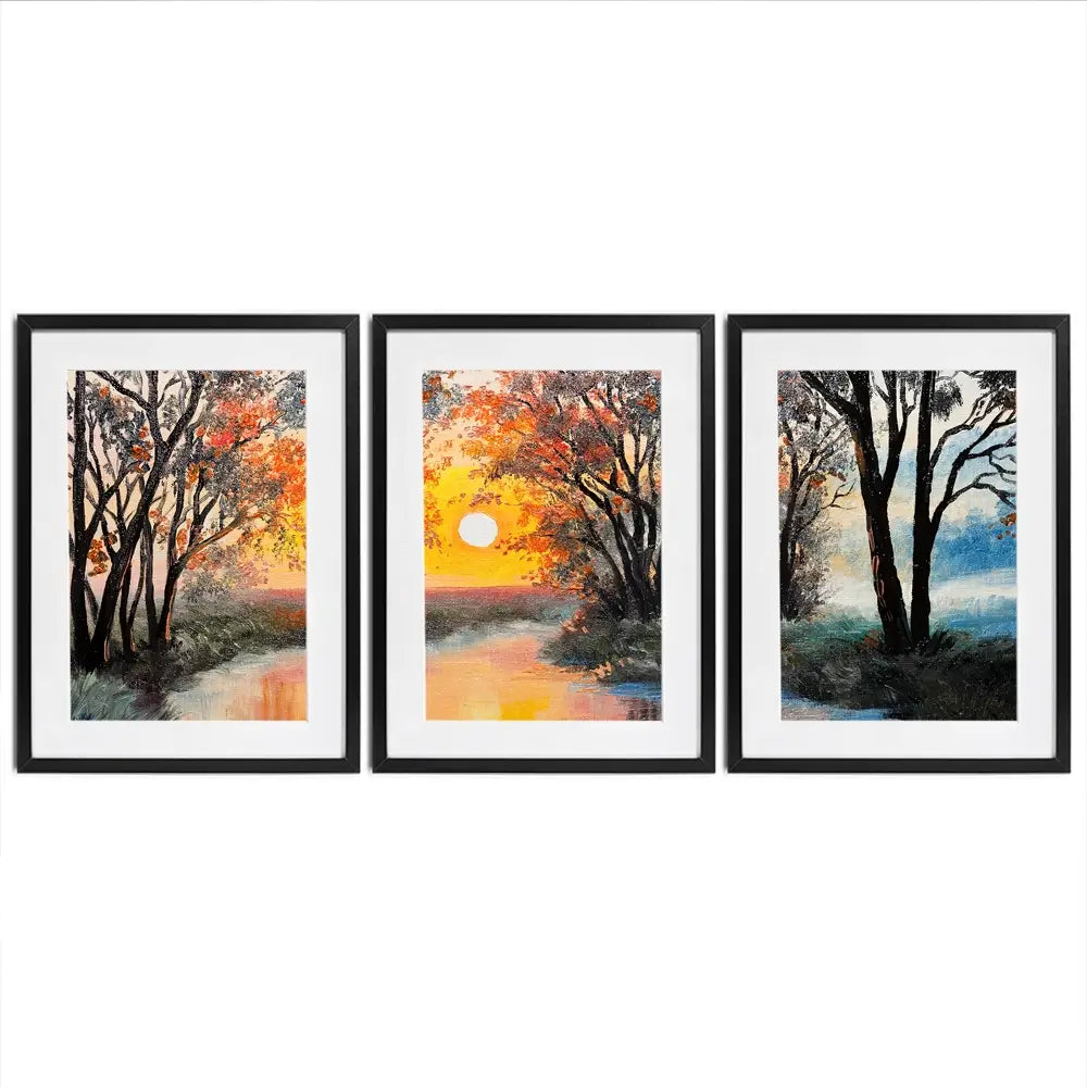 River In The Evening Sun Framed Art Print Trio River In The Evening Sun Framed Art Print Trio wall art product Fresh Stock / Shutterstock
