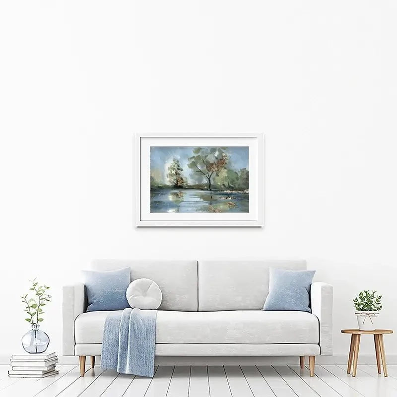 River Landscape Framed Art Print River Landscape Framed Art Print wall art product Svetlana Aleynikova