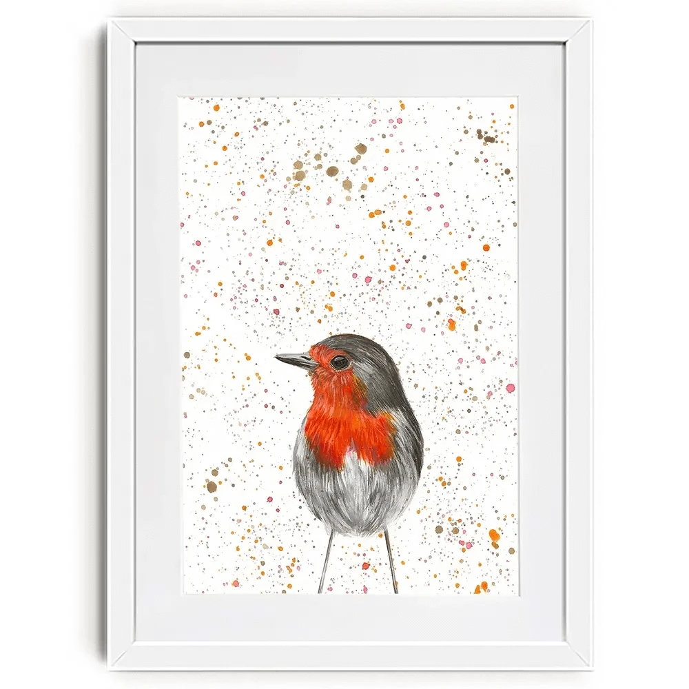 Robin Framed Art Print Robin Framed Art Print wall art product Emma LC Art