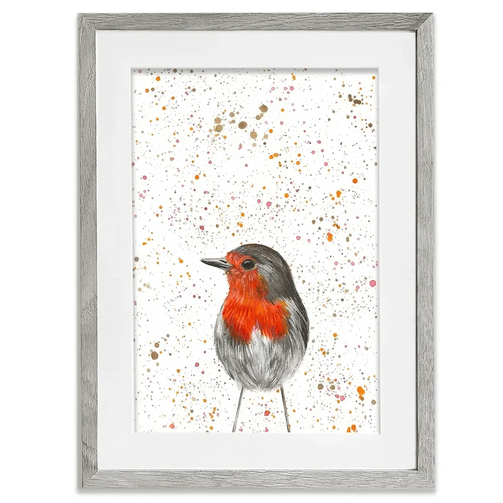Robin Framed Art Print Robin Framed Art Print wall art product Emma LC Art