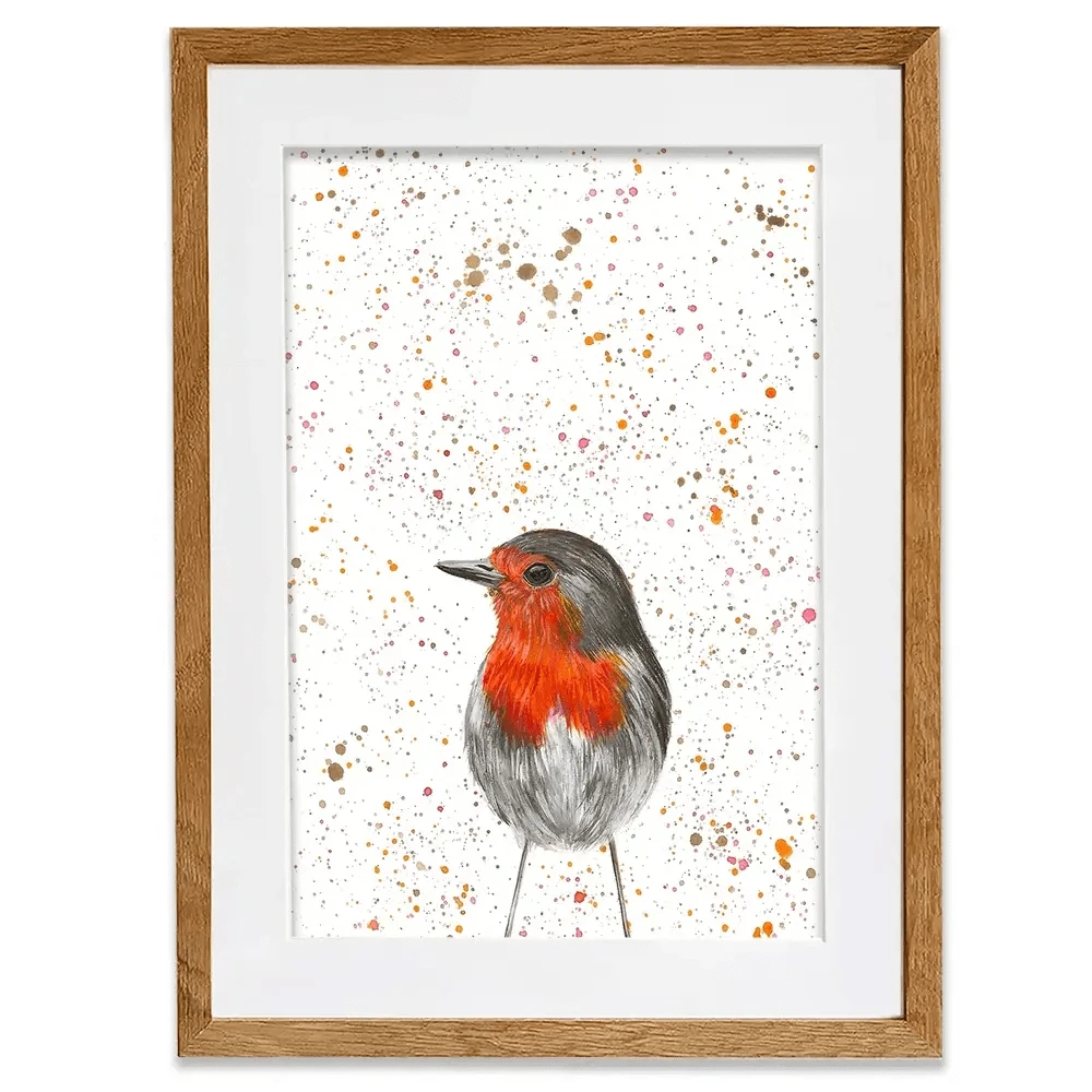 Robin Framed Art Print Robin Framed Art Print wall art product Emma LC Art