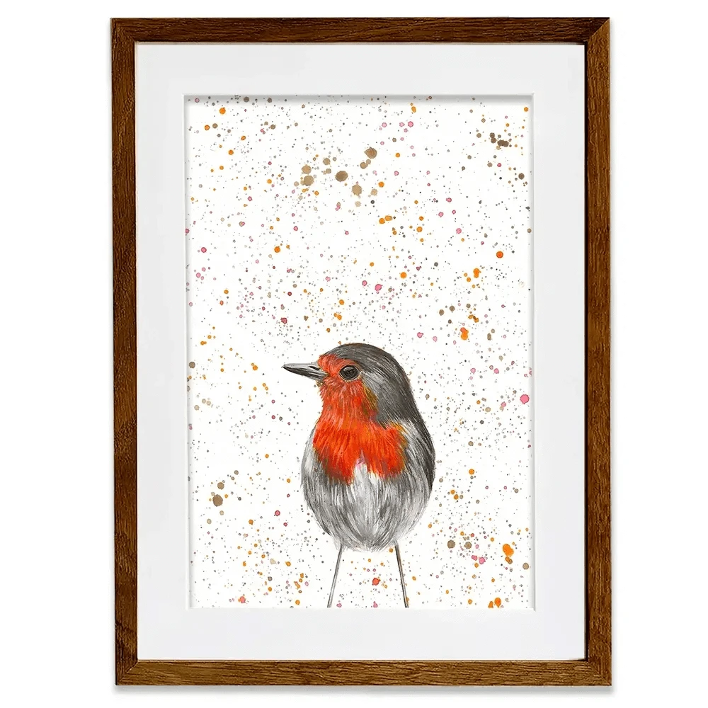 Robin Framed Art Print Robin Framed Art Print wall art product Emma LC Art