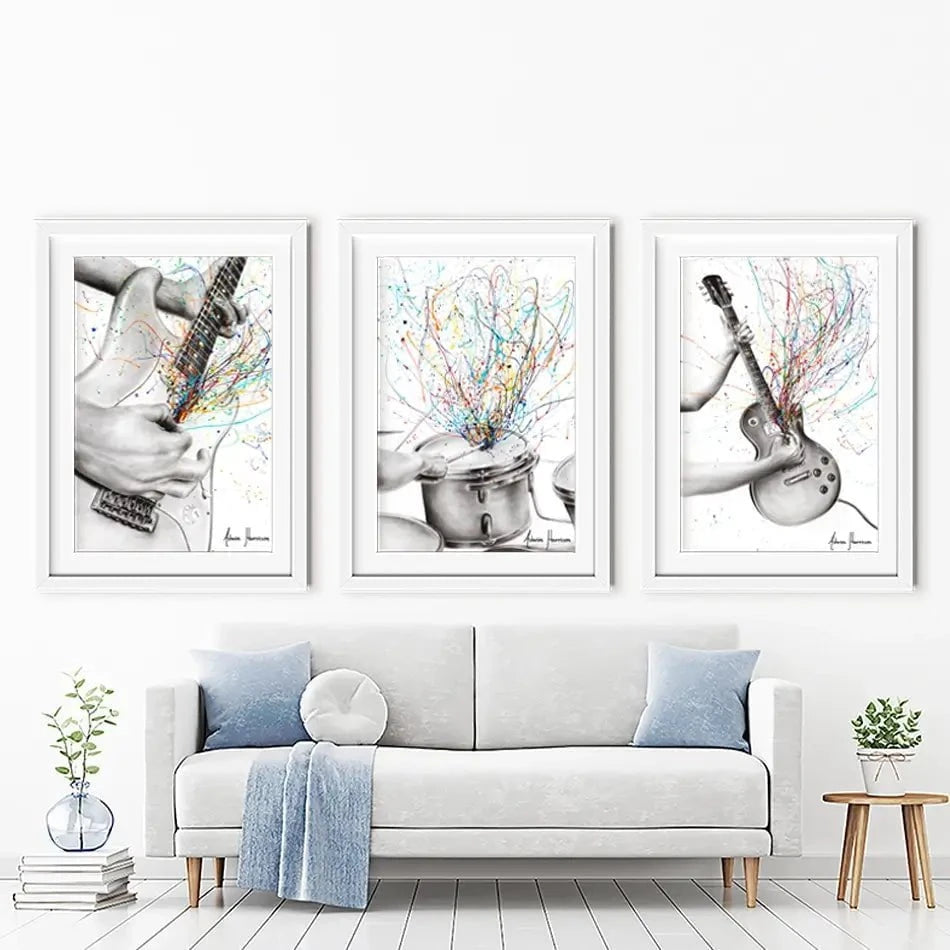 Rock And Roll Framed Art Print Trio Rock And Roll Framed Art Print Trio wall art product Ashvin Harrison