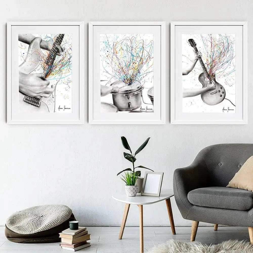 Rock And Roll Framed Art Print Trio Rock And Roll Framed Art Print Trio wall art product Ashvin Harrison