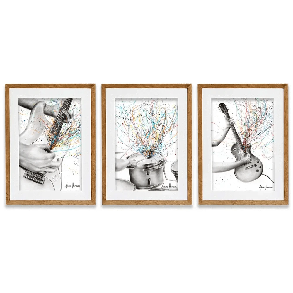 Rock And Roll Framed Art Print Trio Rock And Roll Framed Art Print Trio wall art product Ashvin Harrison