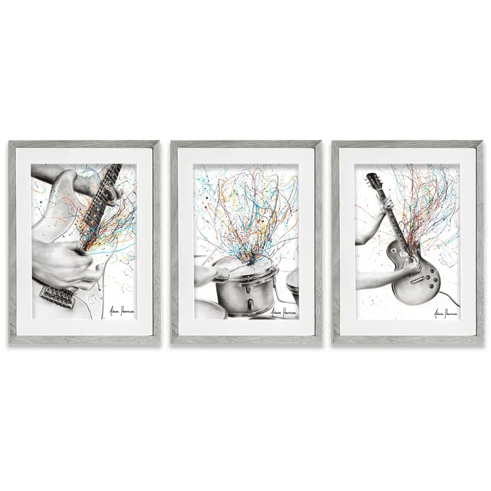 Rock And Roll Framed Art Print Trio Rock And Roll Framed Art Print Trio wall art product Ashvin Harrison
