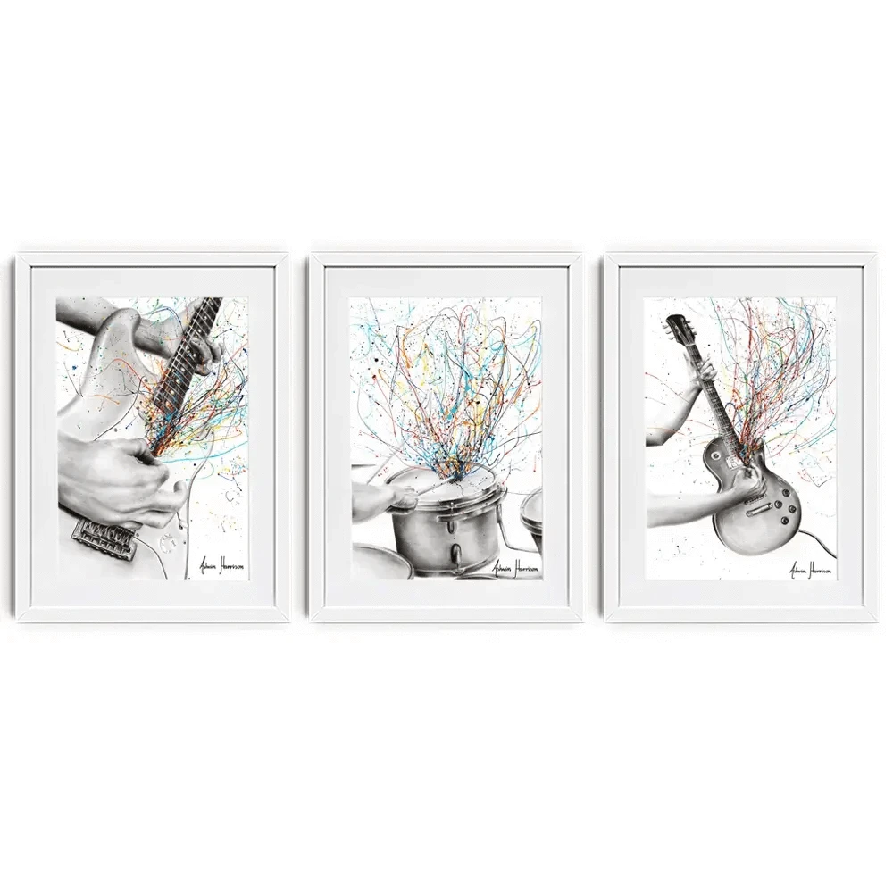 Rock And Roll Framed Art Print Trio Rock And Roll Framed Art Print Trio wall art product Ashvin Harrison