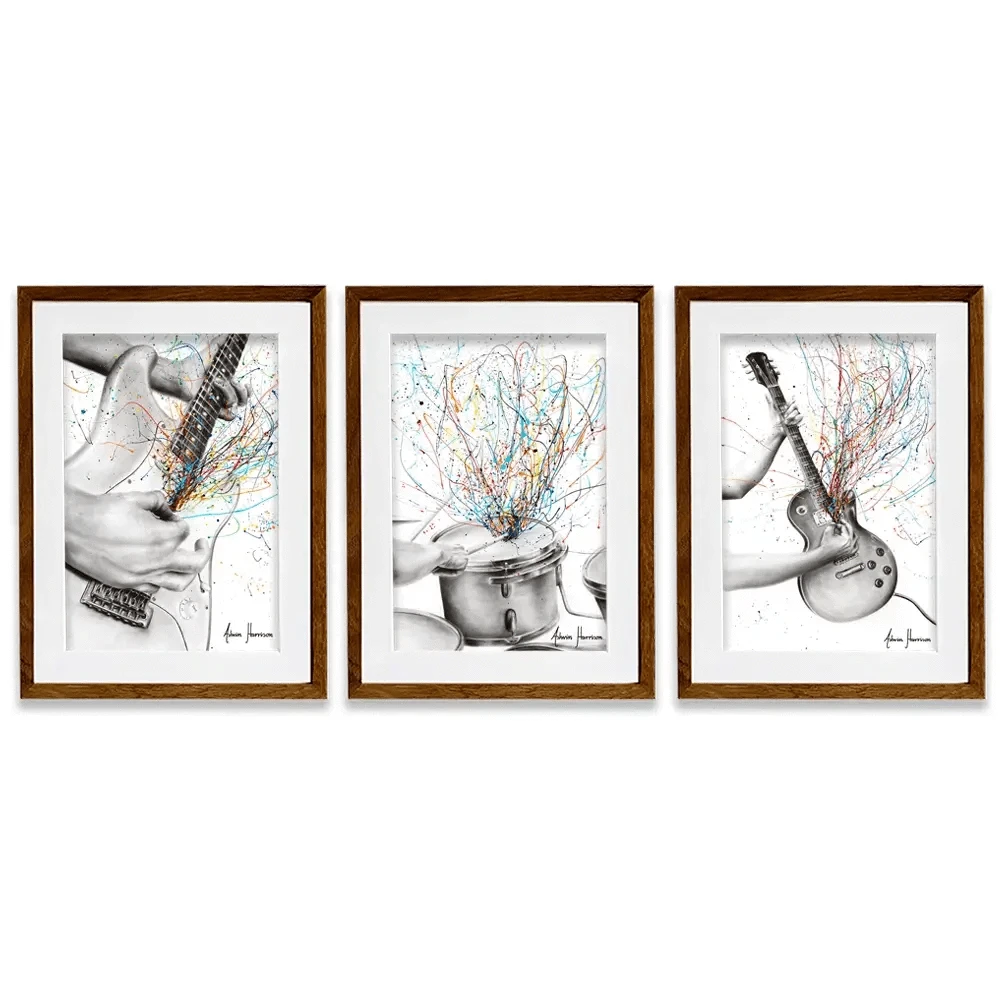 Rock And Roll Framed Art Print Trio Rock And Roll Framed Art Print Trio wall art product Ashvin Harrison