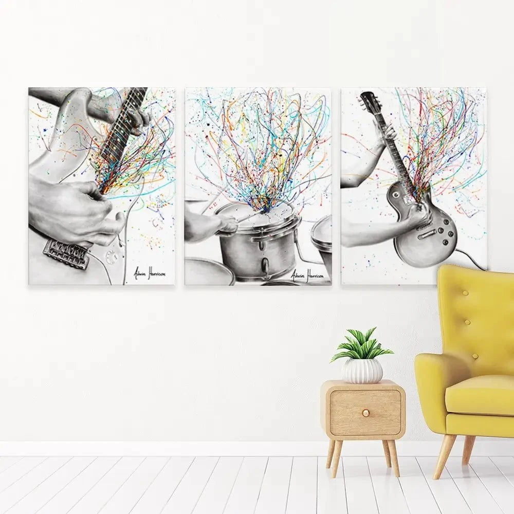 Rock And Roll Trio Canvas Print Rock And Roll Trio Canvas Print wall art product Ashvin Harrison