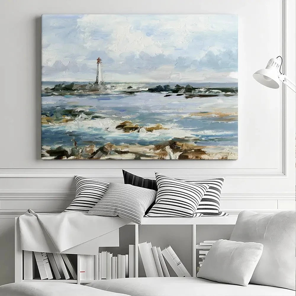 Rocky Shore Coastline Canvas Print Rocky Shore Coastline Canvas Print wall art product Ethan Harper