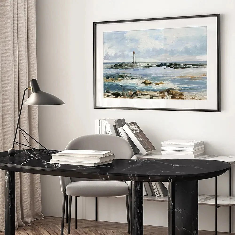 Rocky Shore Coastline Framed Art Print Rocky Shore Coastline Framed Art Print wall art product Ethan Harper