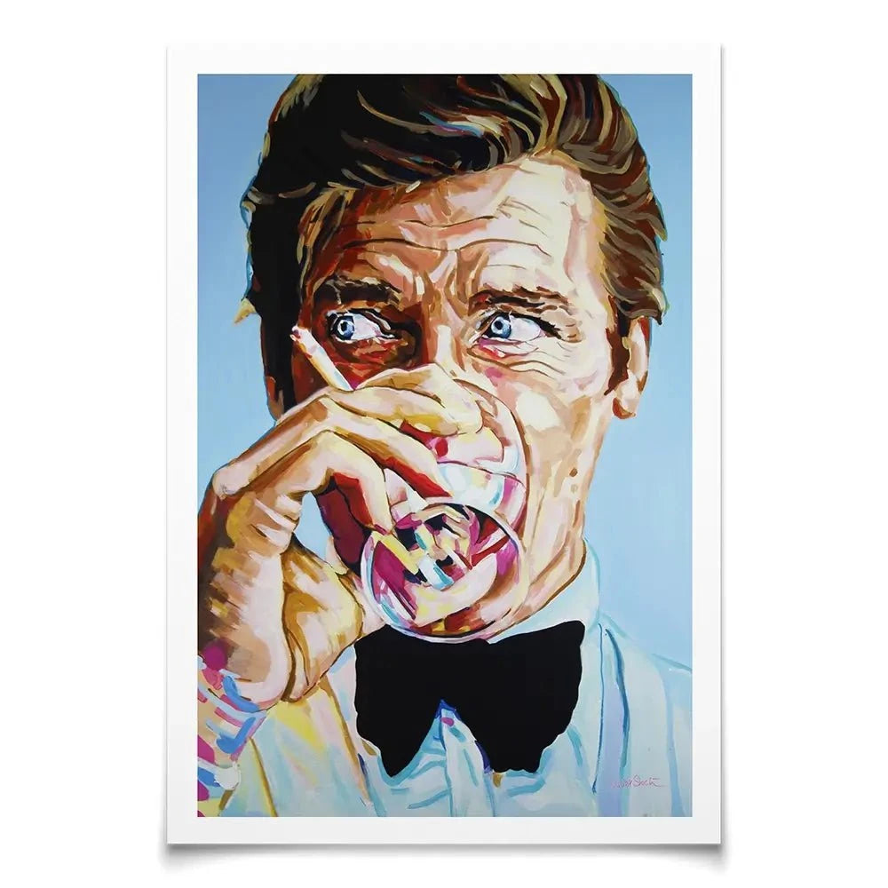 Roger Moore Art Print Roger Moore Art Print wall art product Juliet Stockton