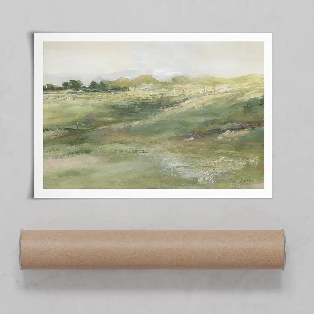 Rolling Fenceline Art Print Rolling Fenceline Art Print wall art product Carol Robinson