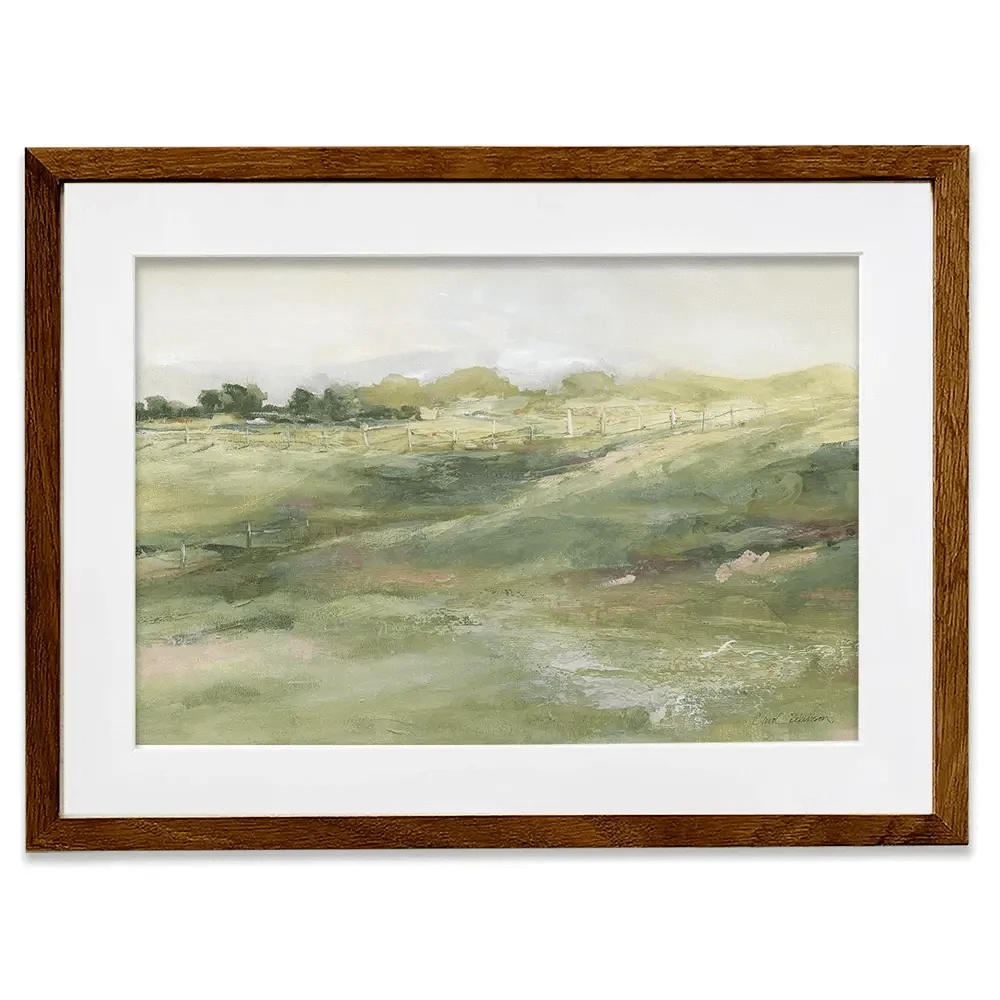 Rolling Fenceline Framed Art Print Rolling Fenceline Framed Art Print wall art product Carol Robinson
