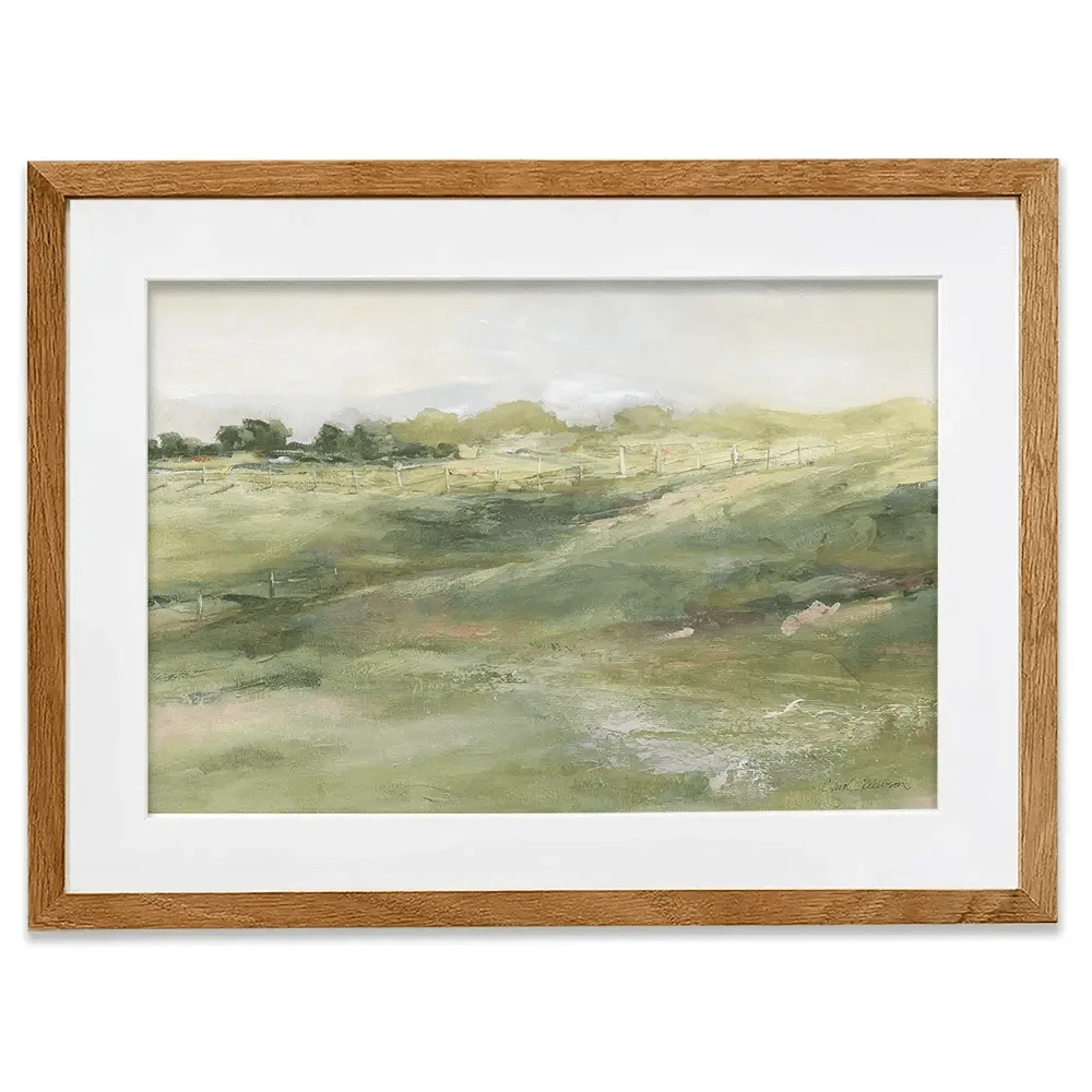 Rolling Fenceline Framed Art Print Rolling Fenceline Framed Art Print wall art product Carol Robinson