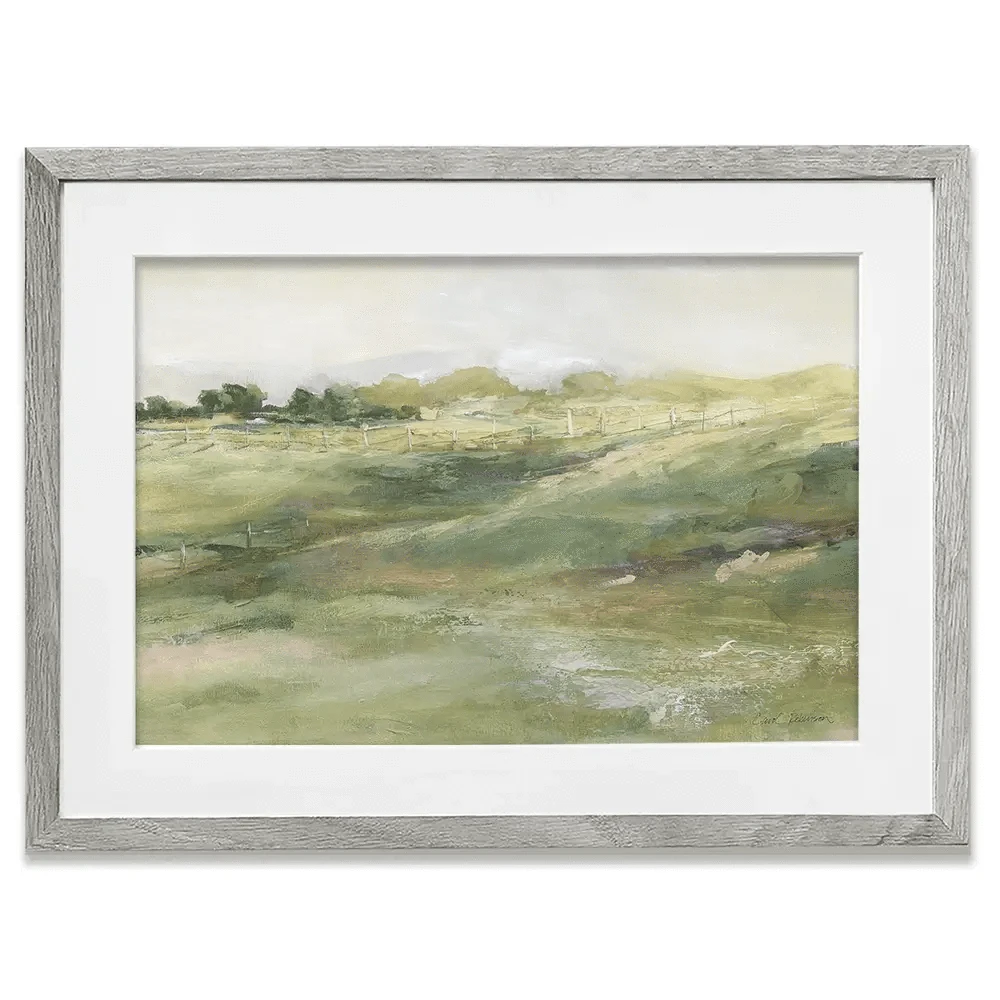 Rolling Fenceline Framed Art Print Rolling Fenceline Framed Art Print wall art product Carol Robinson