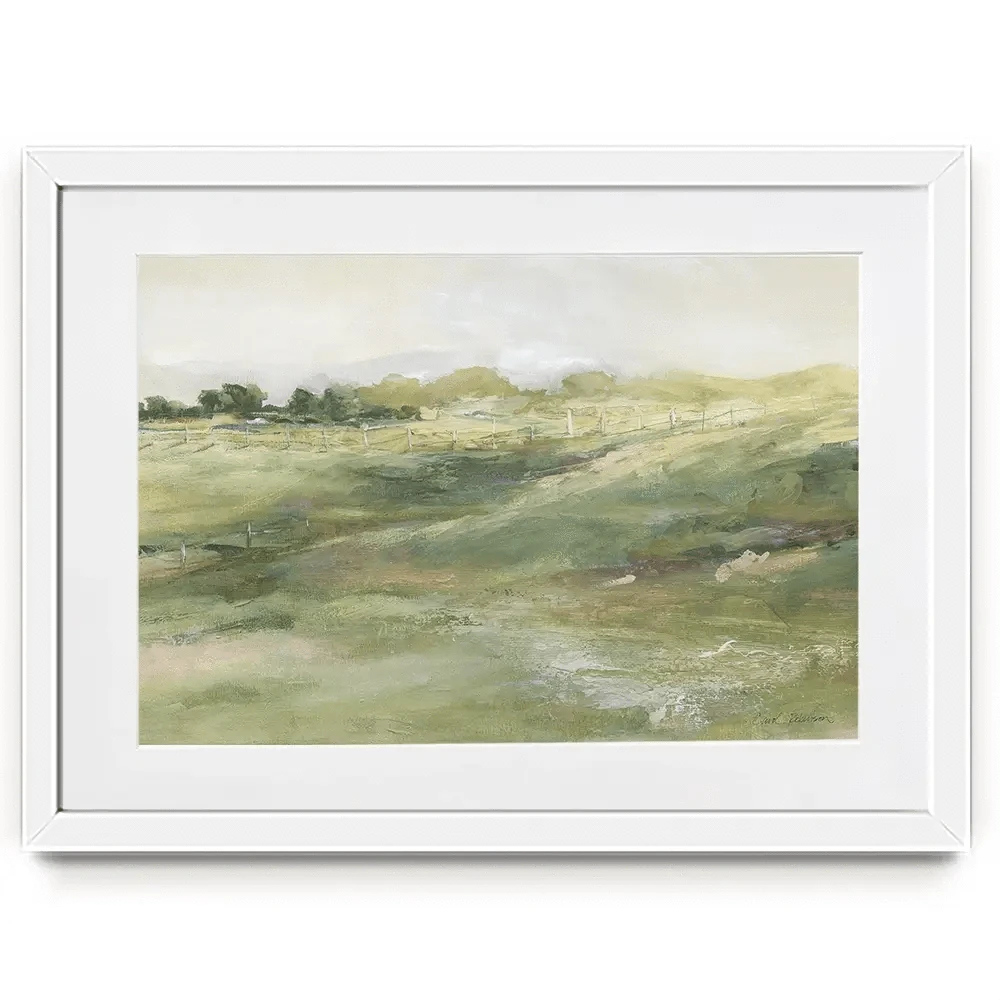 Rolling Fenceline Framed Art Print Rolling Fenceline Framed Art Print wall art product Carol Robinson
