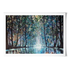 Romantic Rainy Blue Art Print Romantic Rainy Blue Art Print | Romantic Rainy Blue Art Prints Design wall art product Valery Rybakow / Shutterstock