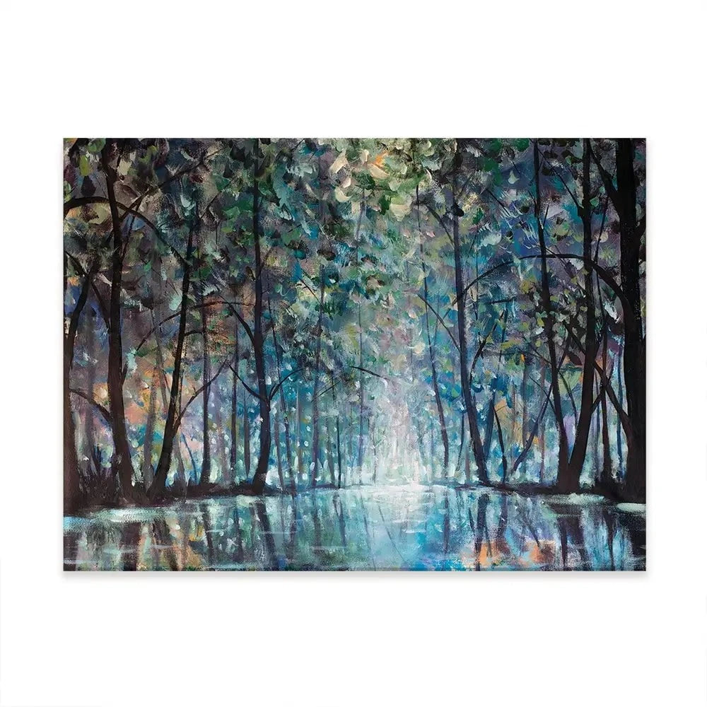 Romantic Rainy Blue Canvas Print Romantic Rainy Blue Canvas Print | Romantic Rainy Blue Canvas Wall Art wall art product Valery Rybakow / Shutterstock