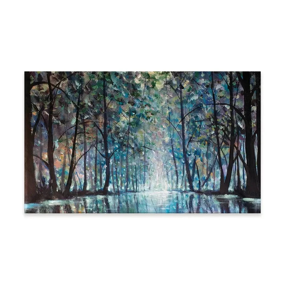 Romantic Rainy Blue Canvas Print Romantic Rainy Blue Canvas Print | Romantic Rainy Blue Canvas Wall Art wall art product Valery Rybakow / Shutterstock