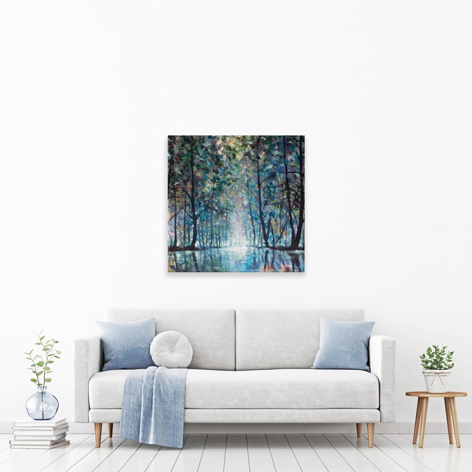 Romantic Rainy Blue Square Canvas Print wall art product Valery Rybakow / Shutterstock