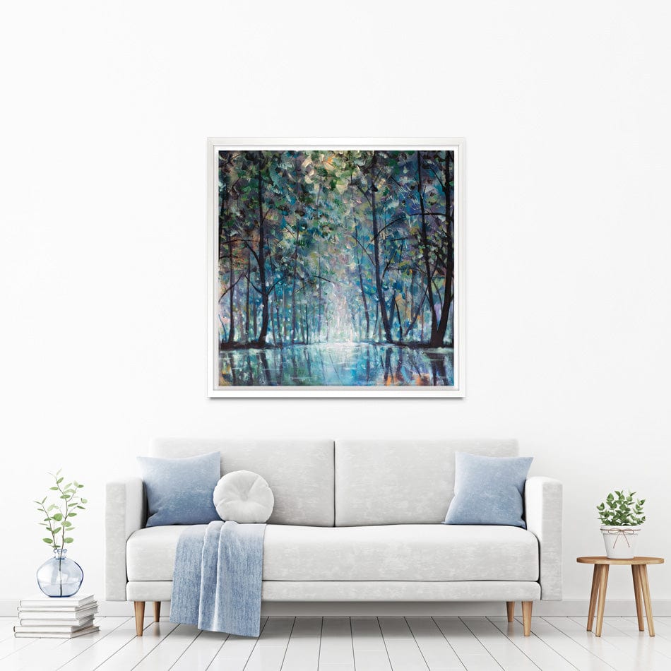 Romantic Rainy Blue Square Canvas Print wall art product Valery Rybakow / Shutterstock