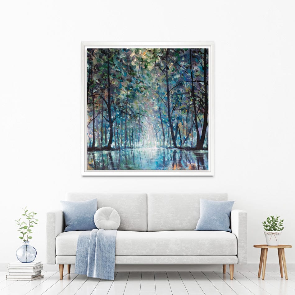 Romantic Rainy Blue Square Canvas Print wall art product Valery Rybakow / Shutterstock