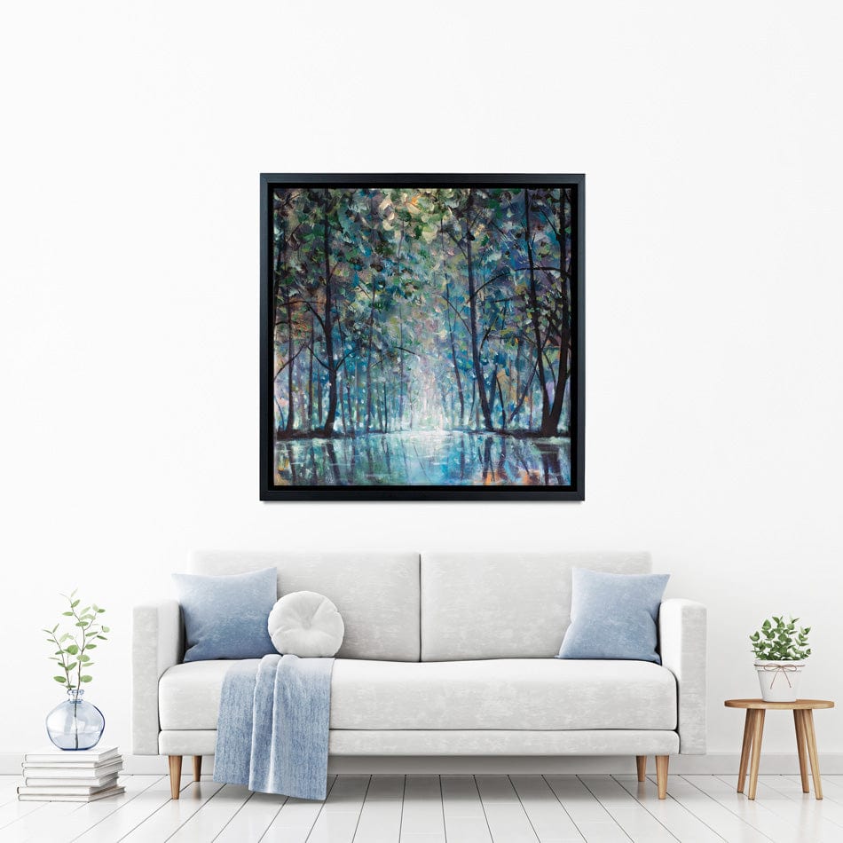 Romantic Rainy Blue Square Canvas Print wall art product Valery Rybakow / Shutterstock