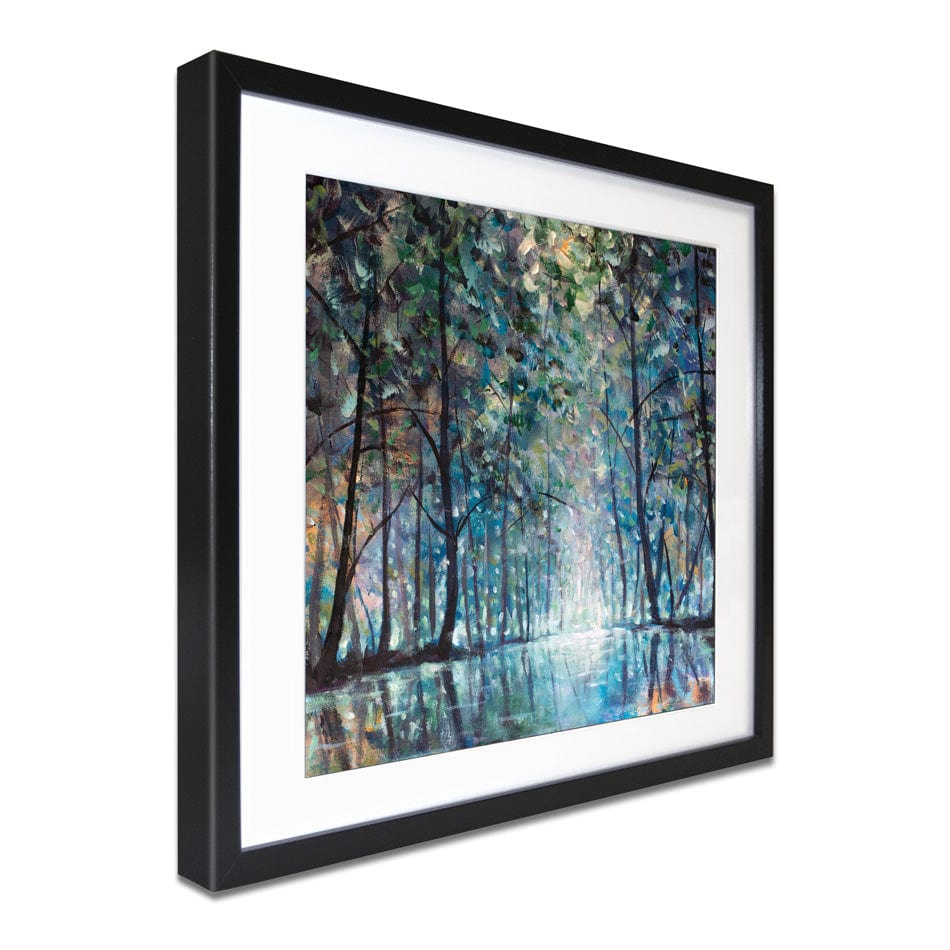 Romantic Rainy Blue Square Framed Art Print wall art product Valery Rybakow / Shutterstock