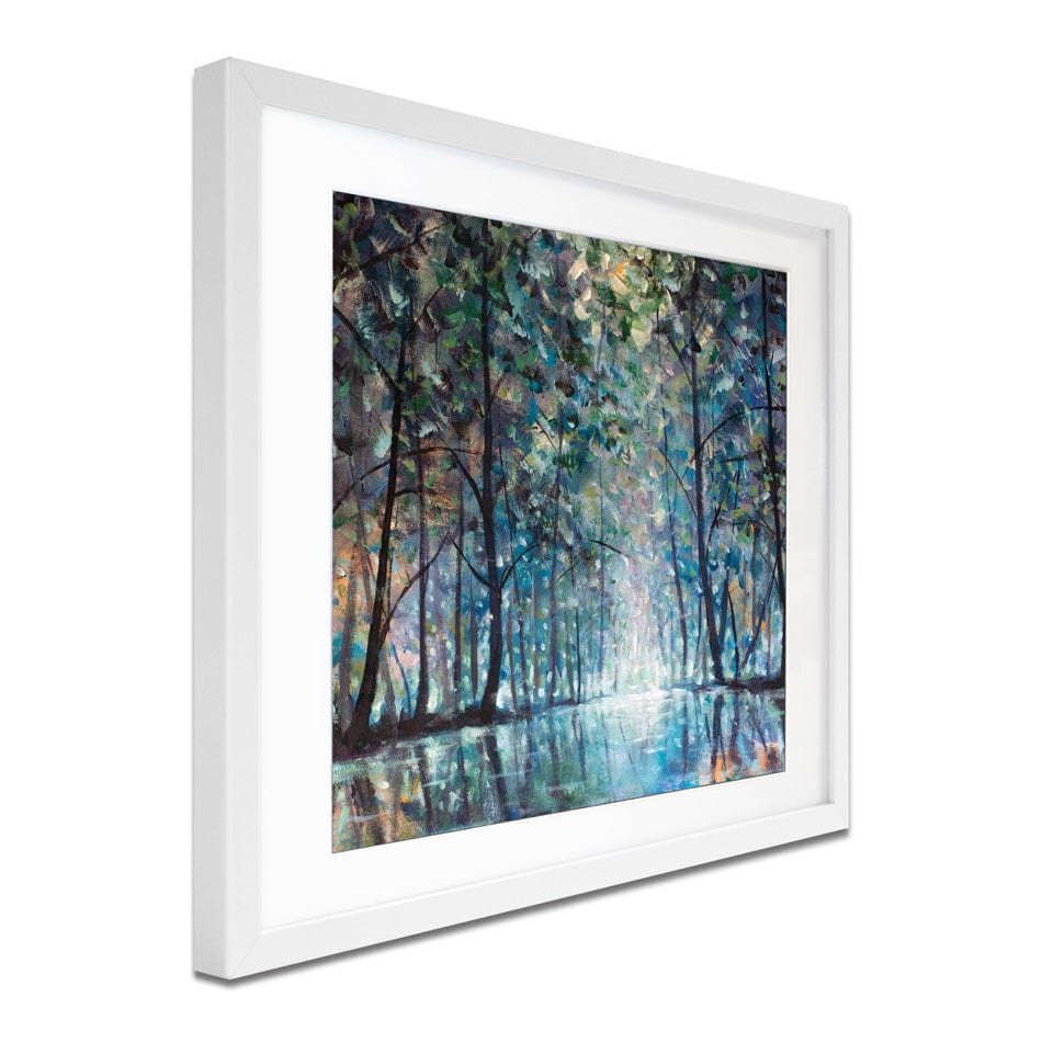 Romantic Rainy Blue Square Framed Art Print wall art product Valery Rybakow / Shutterstock