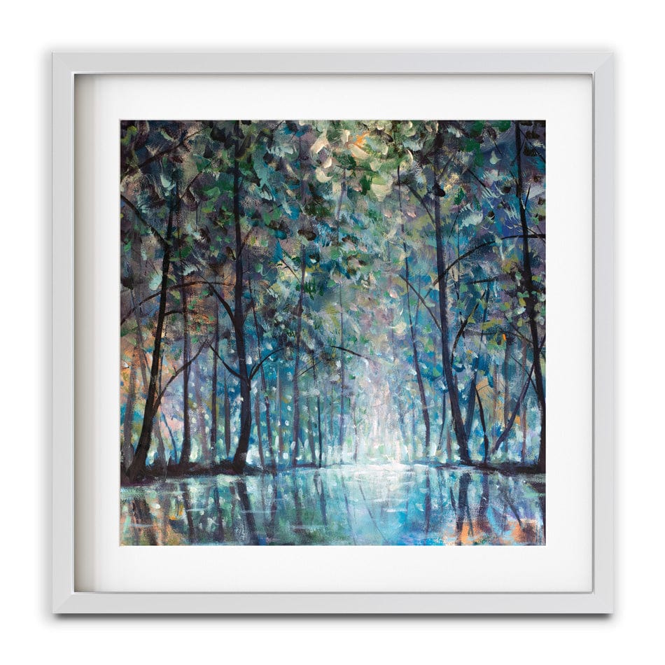 Romantic Rainy Blue Square Framed Art Print wall art product Valery Rybakow / Shutterstock