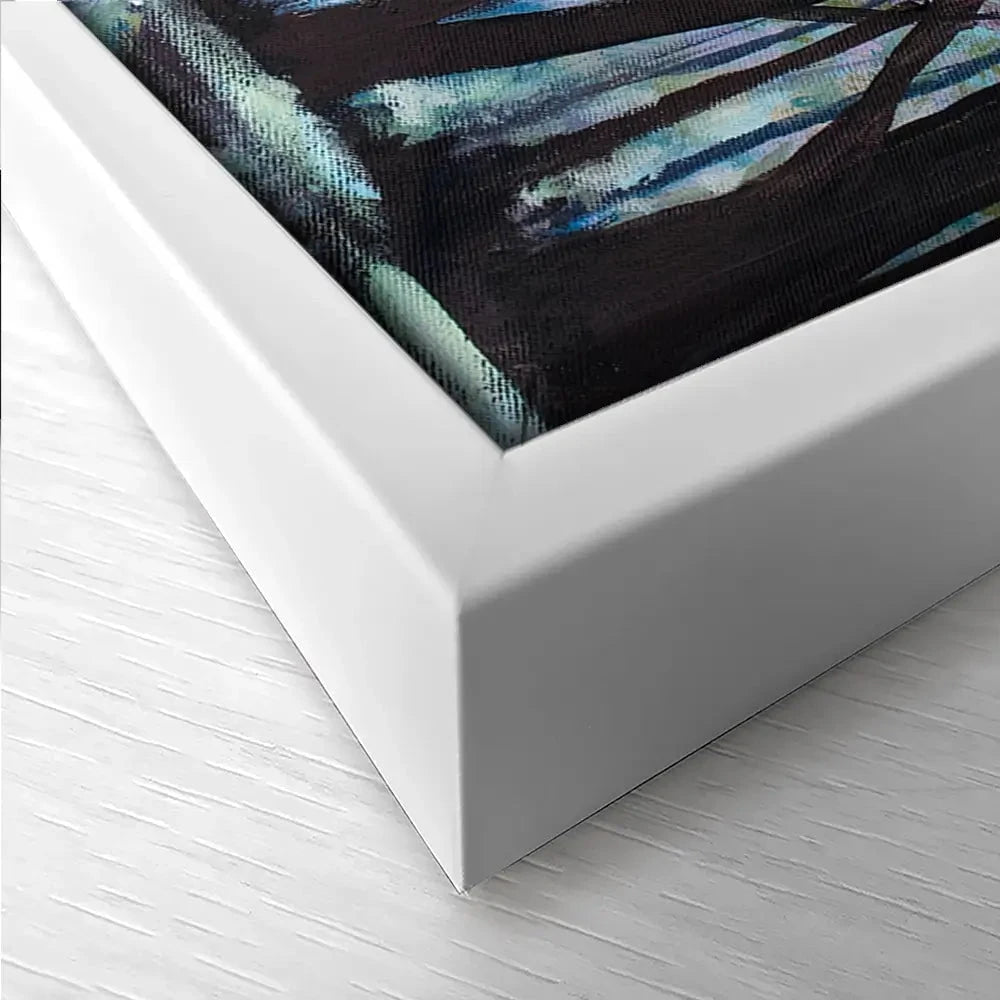 Romantic Rainy Blue Trio Canvas Print Romantic Rainy Blue Trio Canvas Print wall art product Valery Rybakow / Shutterstock