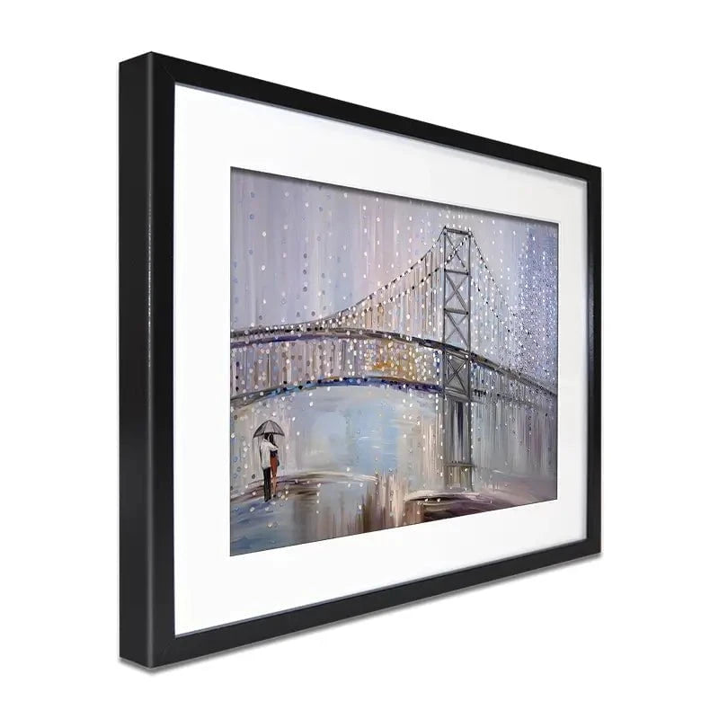 Romantic Rainy Date Framed Art Print Romantic Rainy Date Framed Art Print wall art product Ekaterina Ermilkina